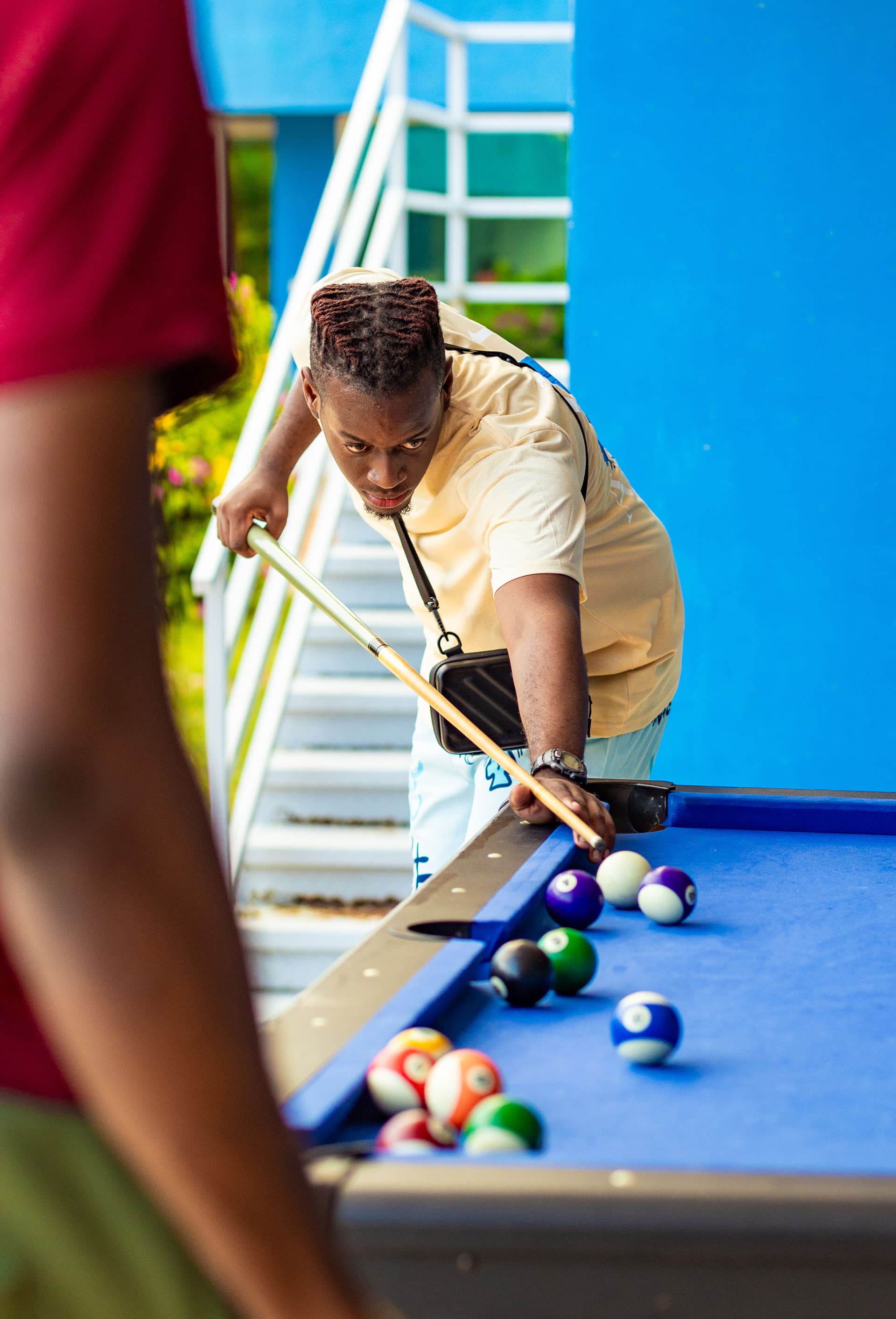 Playing pool at Harbour Island Residences